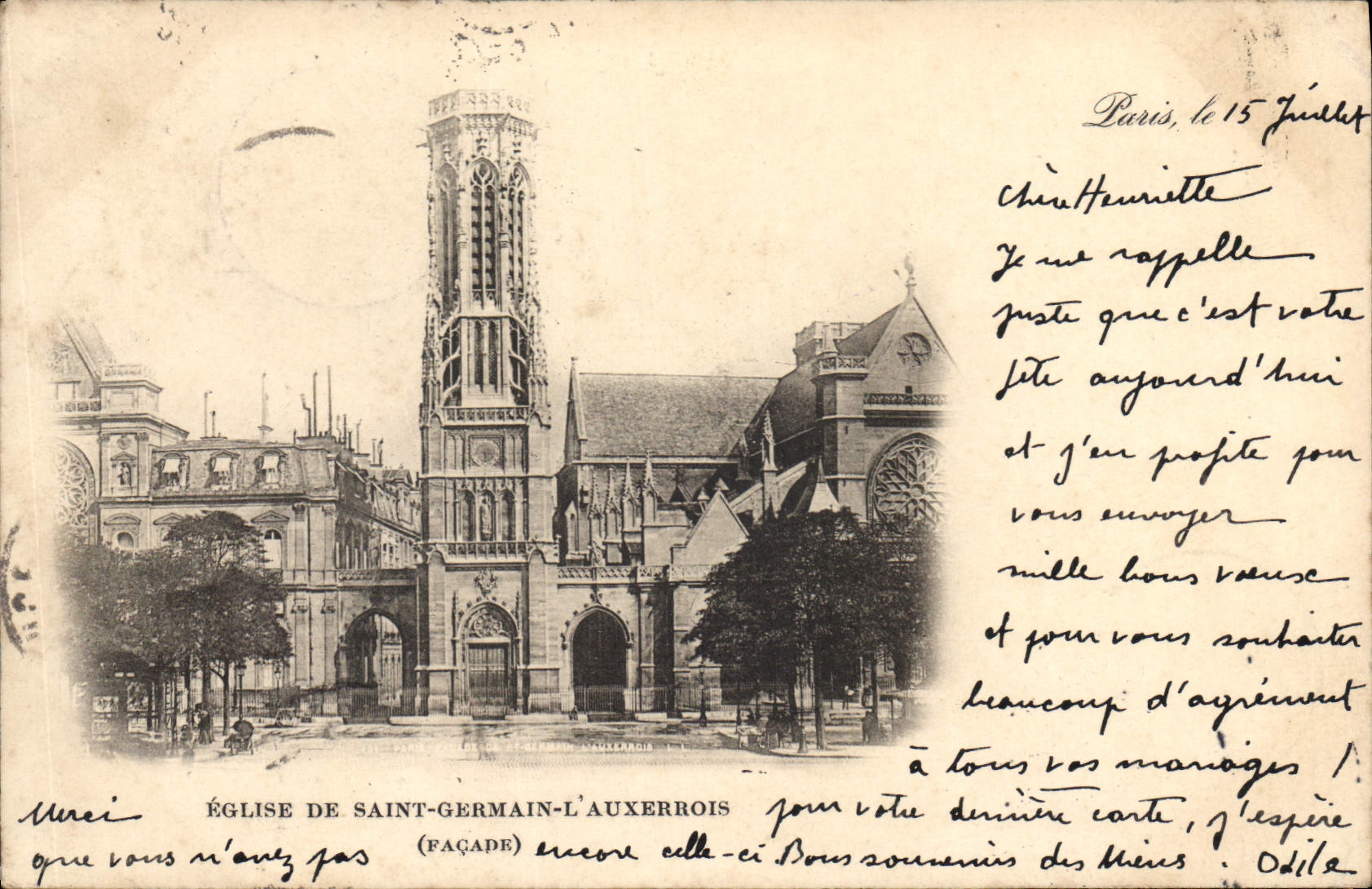 CPA Paris Eglise de Saint Germain L'Auxerrois Carte 1898
