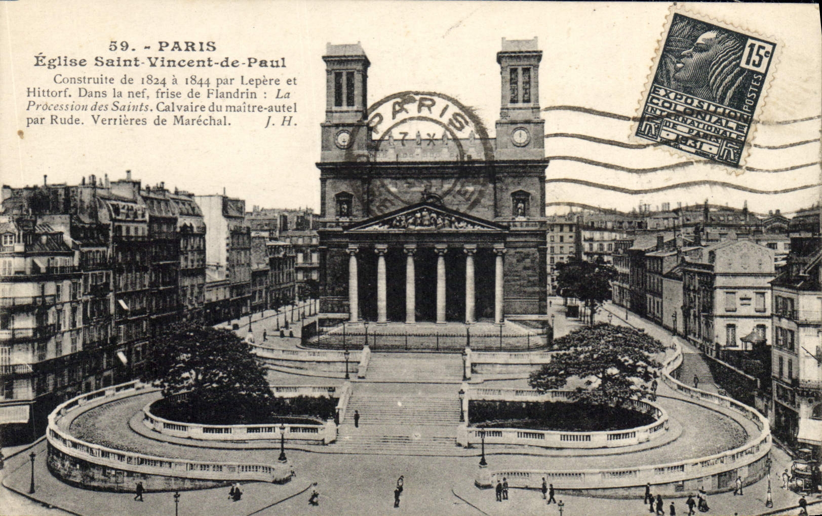 CPA Paris Eglise Saint Vincent de Paul