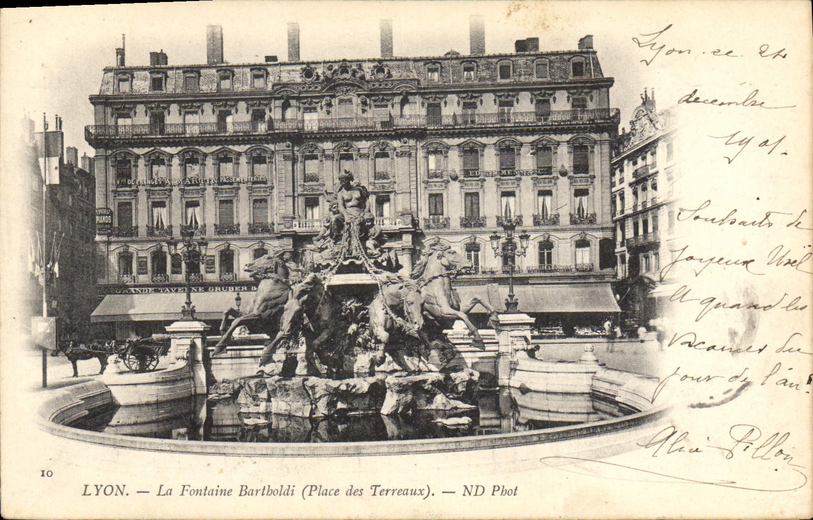CPA Lyon La Fontaine Bartholdi (Place des Terreaux)