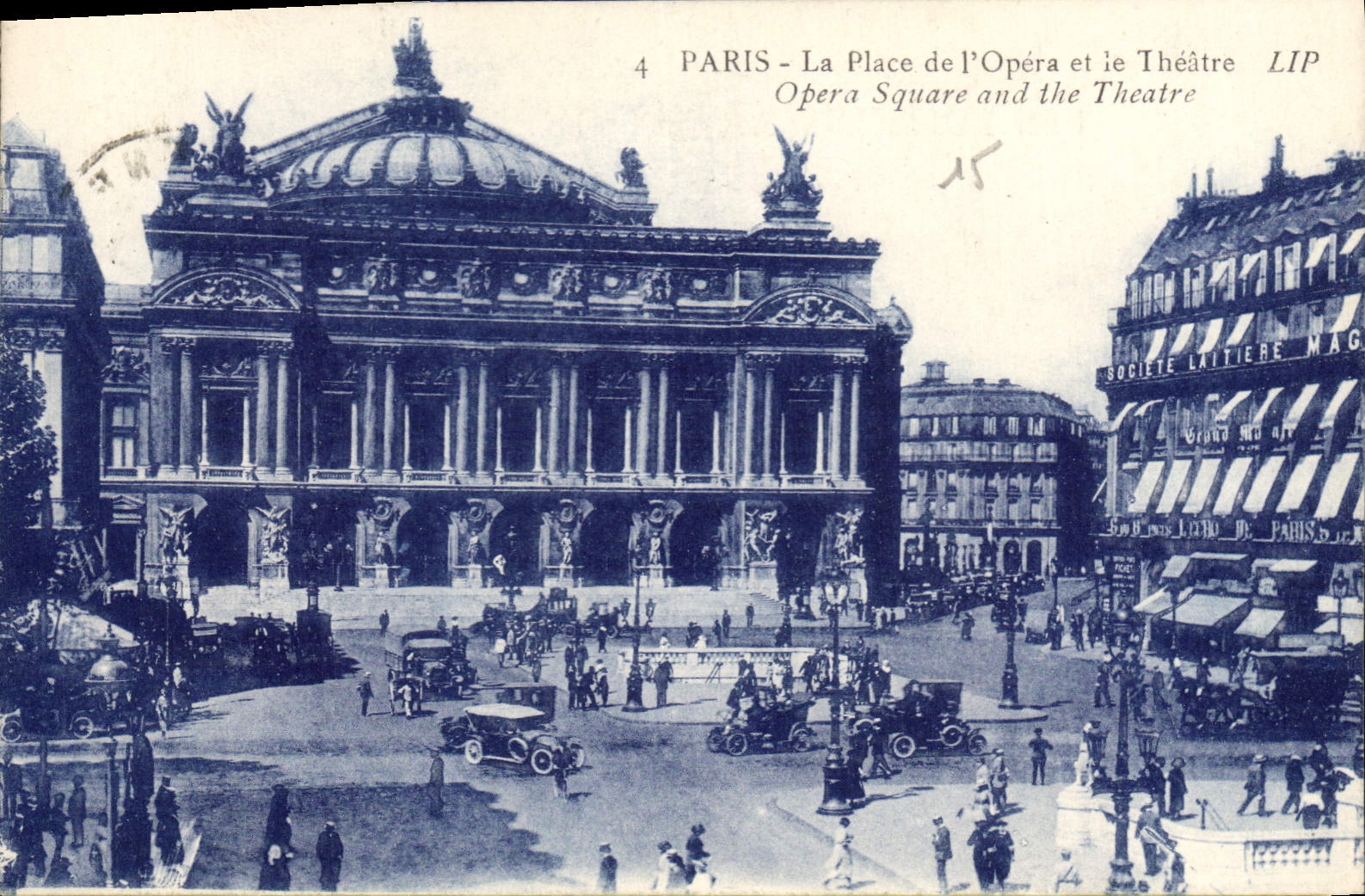 CPA Paris La Place de l'Opera et le Theatre