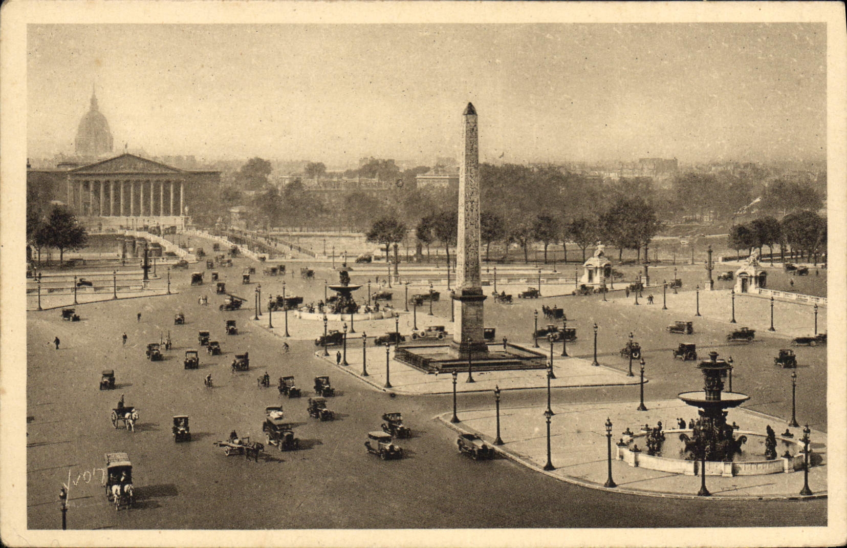 CPA Paris En Flanant La Place de la Concorde