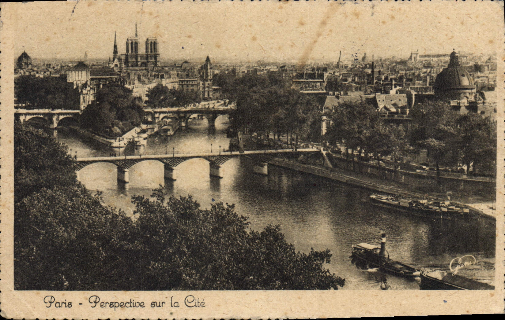 CPA Paris Perspective sur la Cite