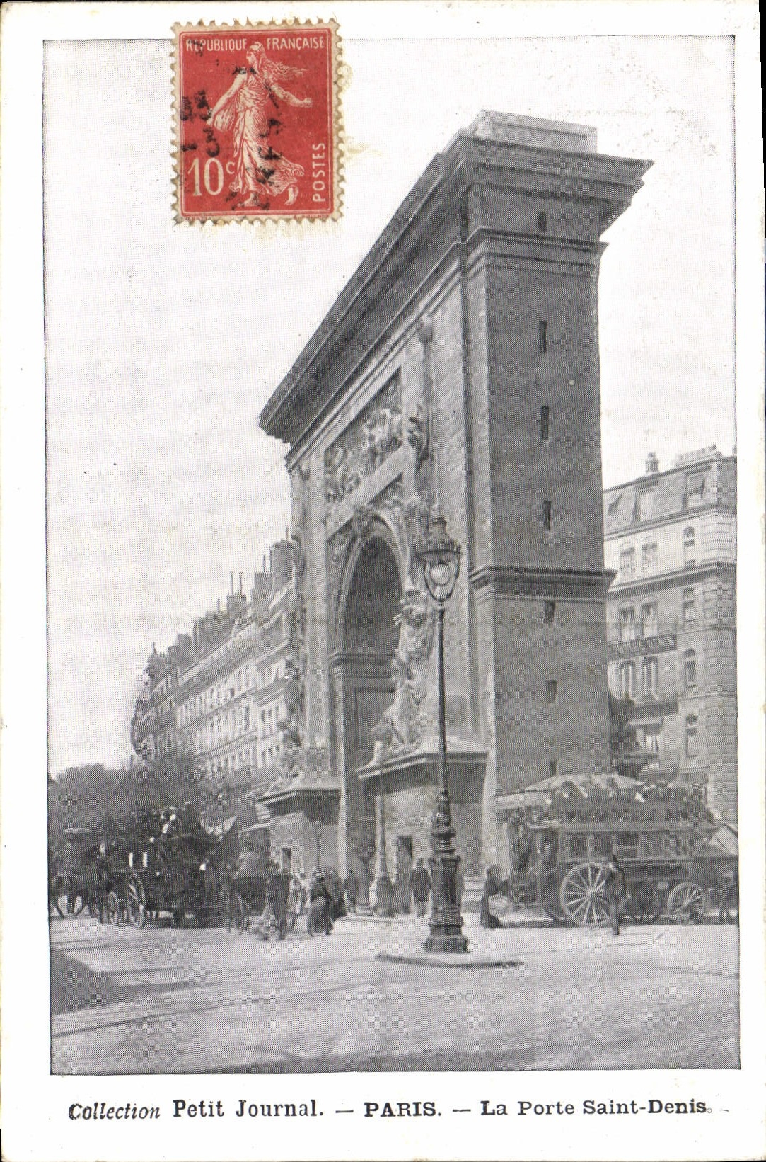 CPA Paris Petit Journal La Porte Saint Denis