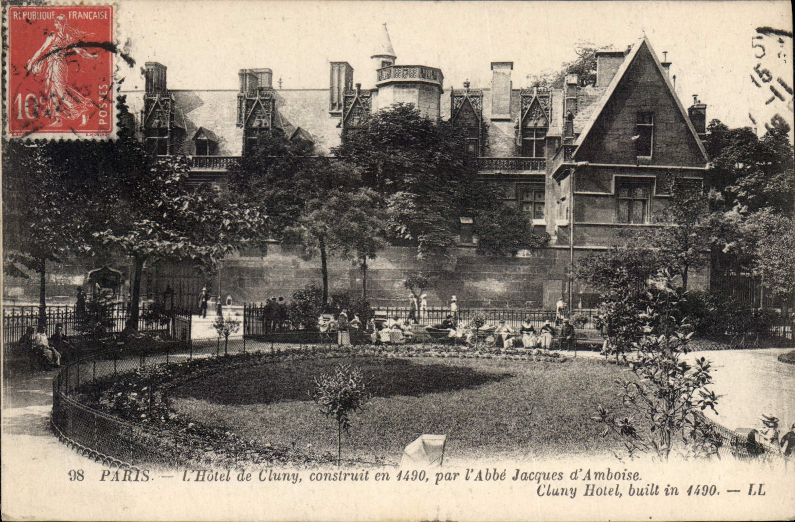 CPA Paris L'Hotel de Cluny construit en 1490 par l'Abbe Jacques d'Amboise