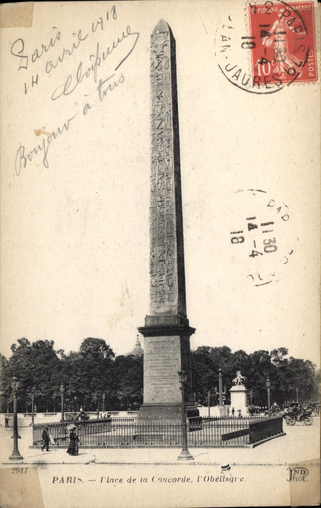 CPA Paris Place de la Concorde L'Obelisque