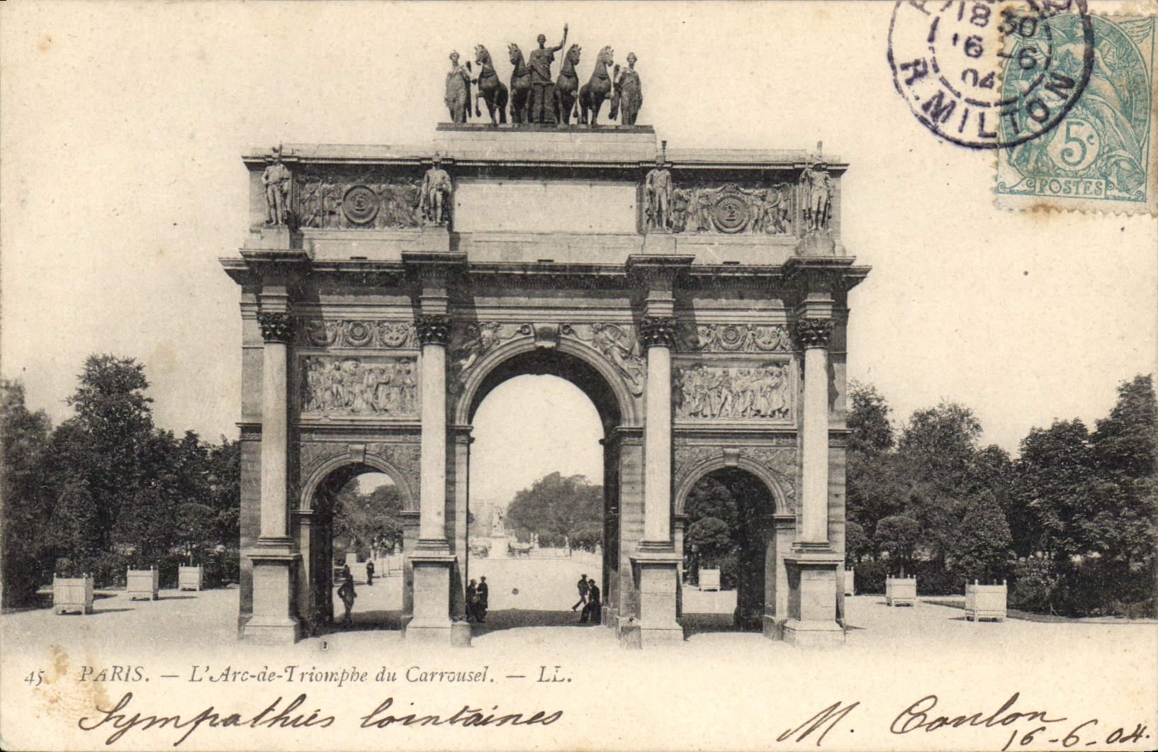 CPA Paris L'Arc de Triomphe du Carrousel