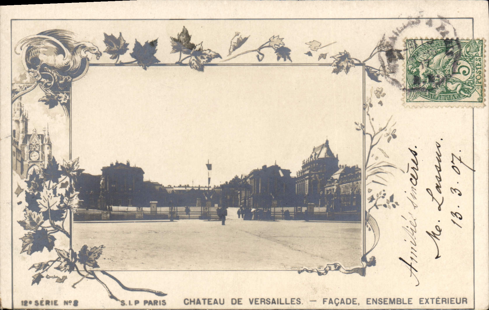 CPA Chateau de Versailles Facade Ensemble exterieur