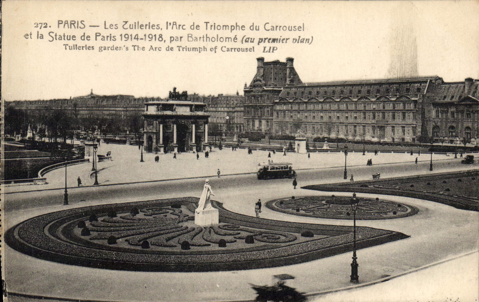 CPA Paris Les Zuileries l'Arc de Triomphe du Carrousel