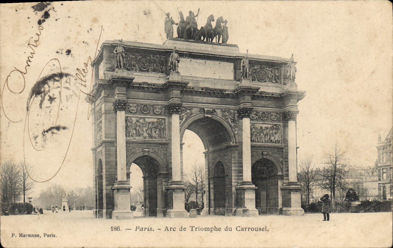 CPA Paris Arc de Triomphe du Carrousel