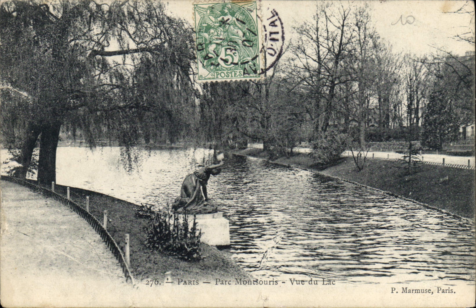 CPA Paris Parc Montsouris Vue du Lac