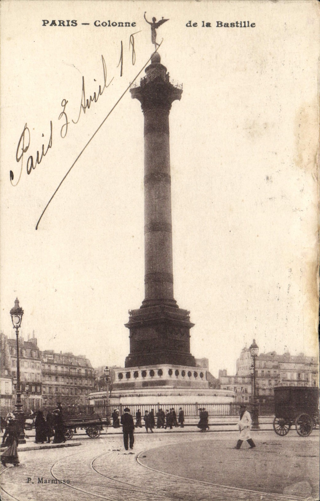 CPA Paris Colonne de la Bastille