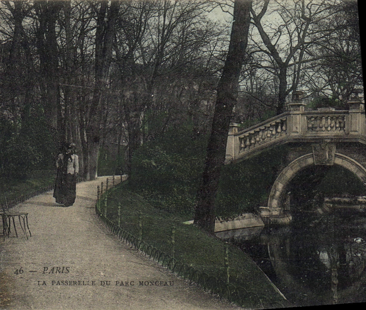 CPA Paris La Passerelle du Parc Monceau