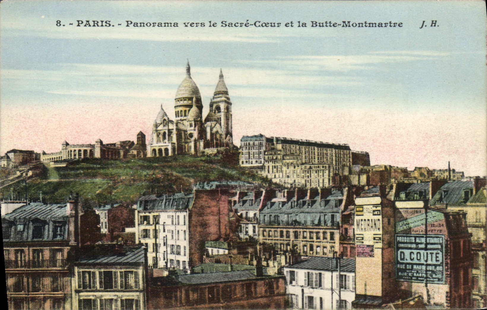 CPA Paris Panorama vers le Sacre Coeur et la Butte Montmartre