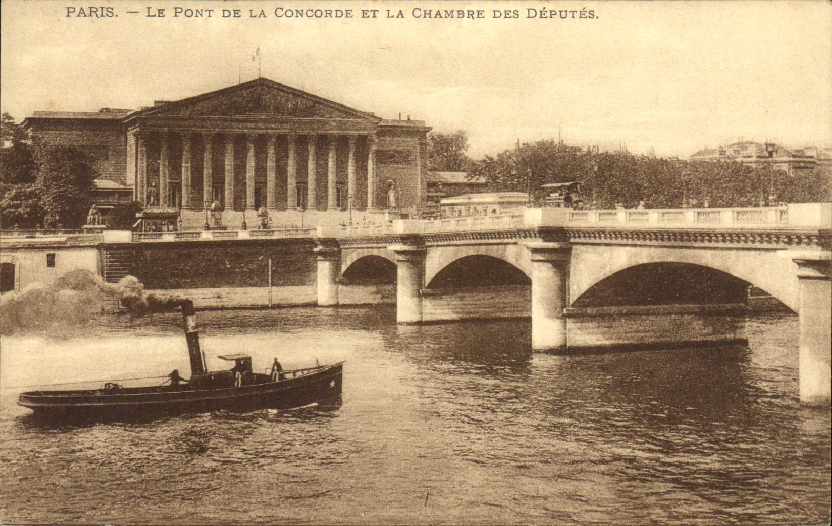 CPA Paris Le Pont de la Concorde et la Chambre des Deputes