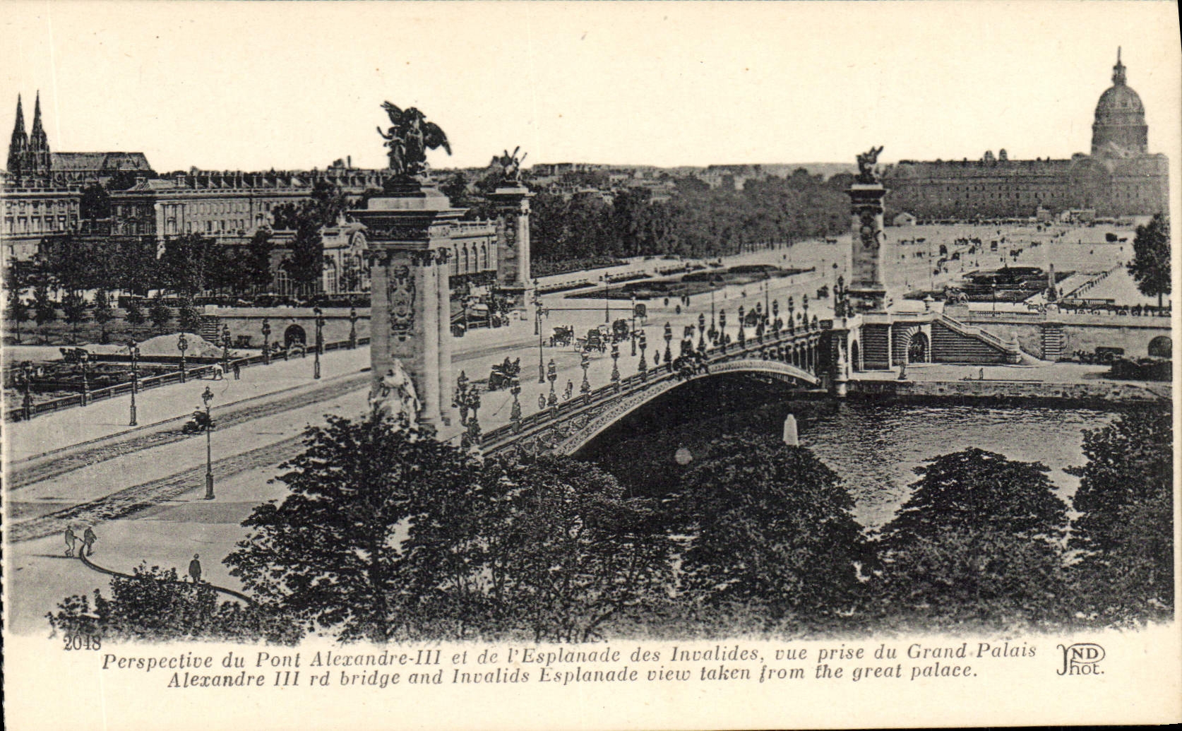 CPA Paris Perspective du Pont Alexandre III