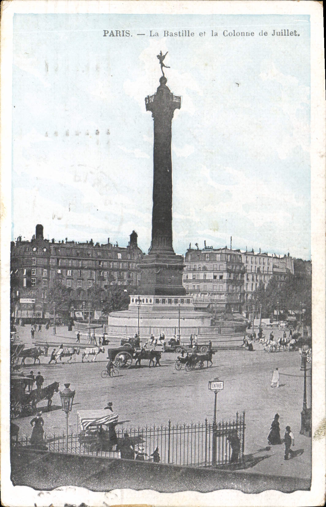 CPA Paris La Bastille et la Colonne de Juillet