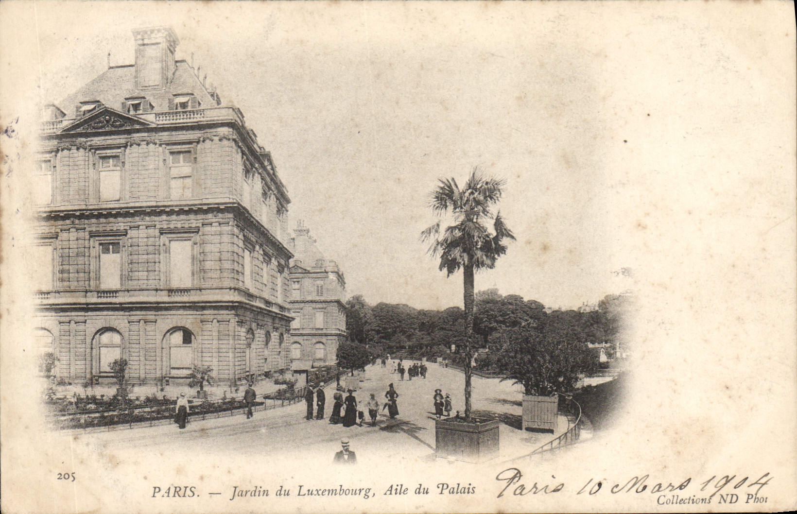 CPA Paris Jardin du Luxembourg Aile du Palais