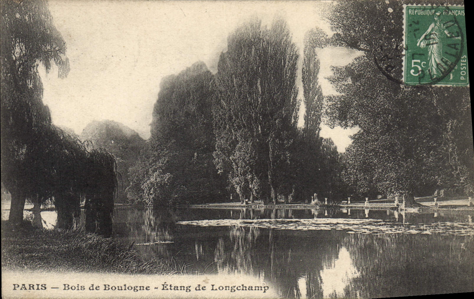 CPA Paris Bois de Boulogne Etang de Longchamp