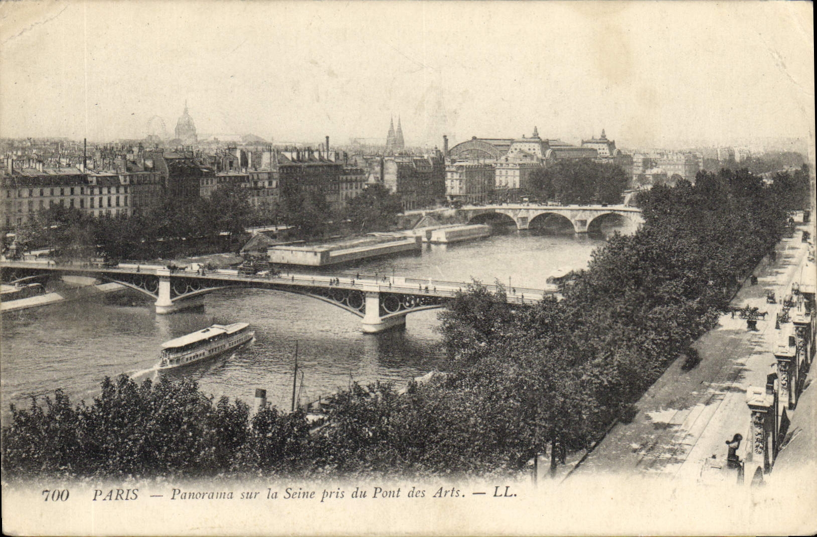 CPA Paris Panorama sur la Seine pris du Pont des Arts