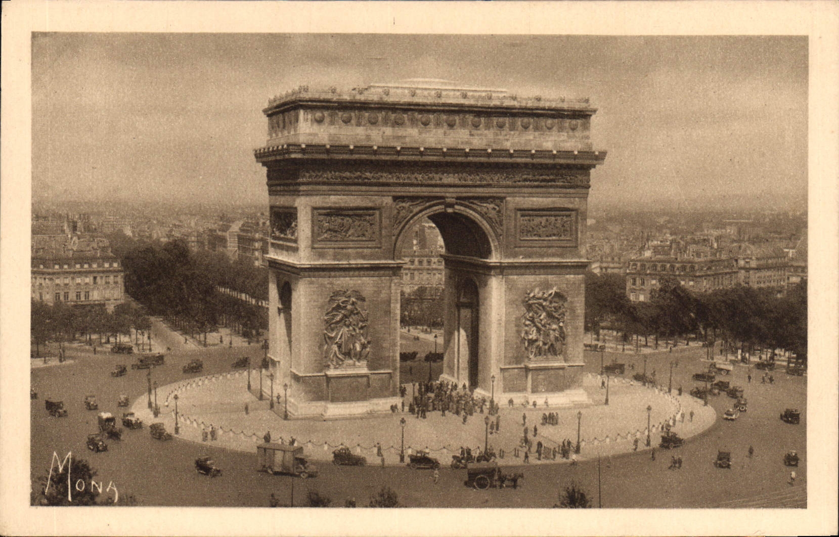 CPA Paris La Place de l'Etoile