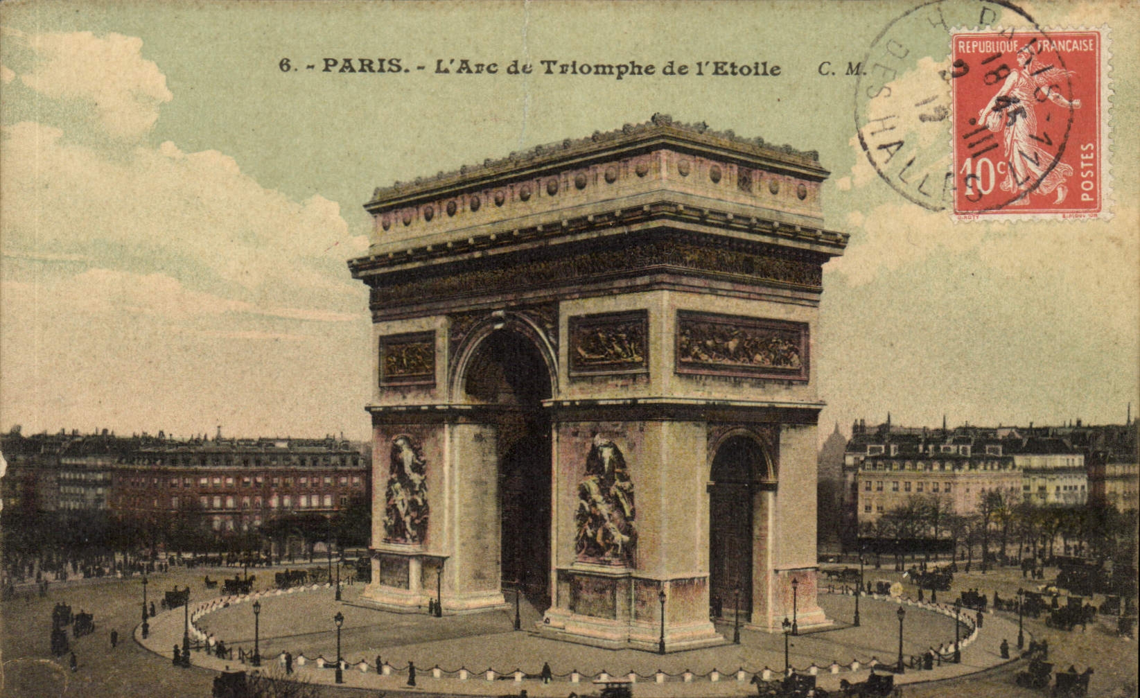 CPA Paris L'Arc du Triomphe de l'Etoile