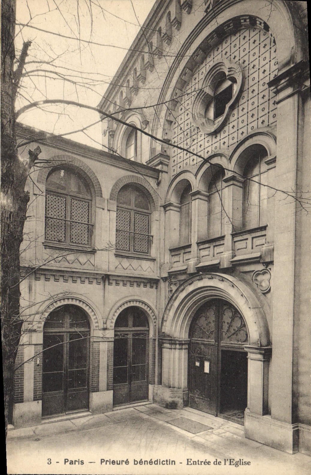 CPA Paris Prieure Benedictin Entree de l'Eglise