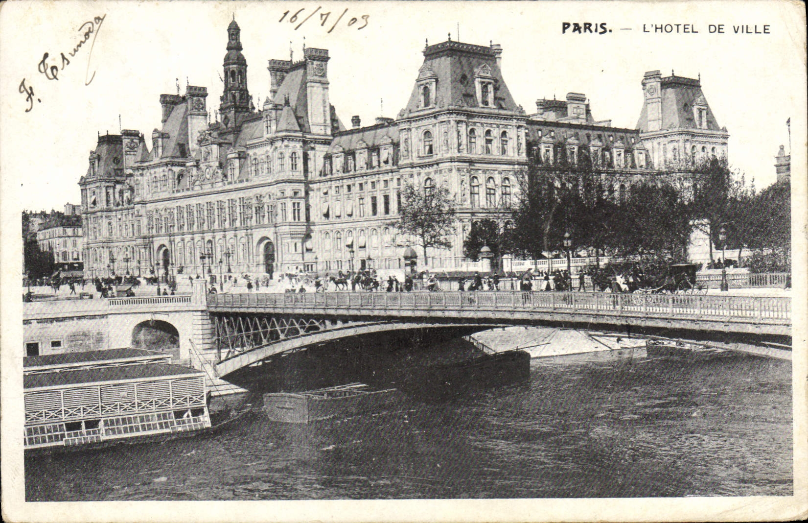 CPA Paris L'Hotel de Ville