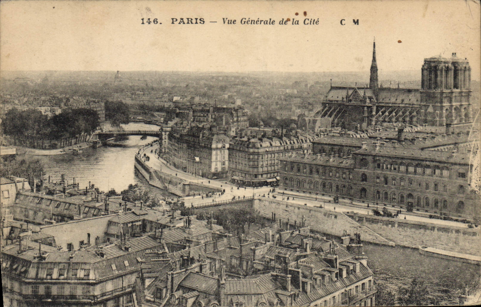 CPA Paris Vue generale de la Cite