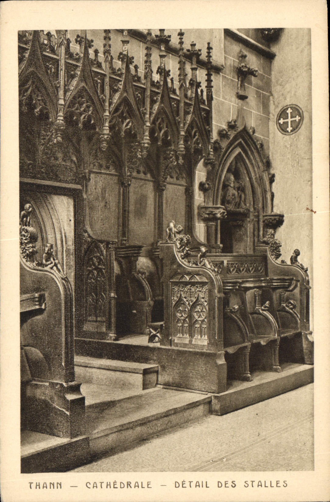 CPA Thann Cathedrale Detail des Stalles