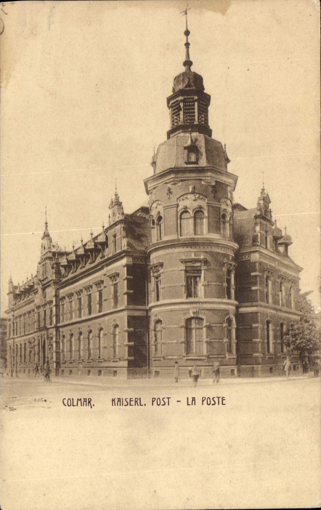 CPA Colmar Kaiserl Post La Poste