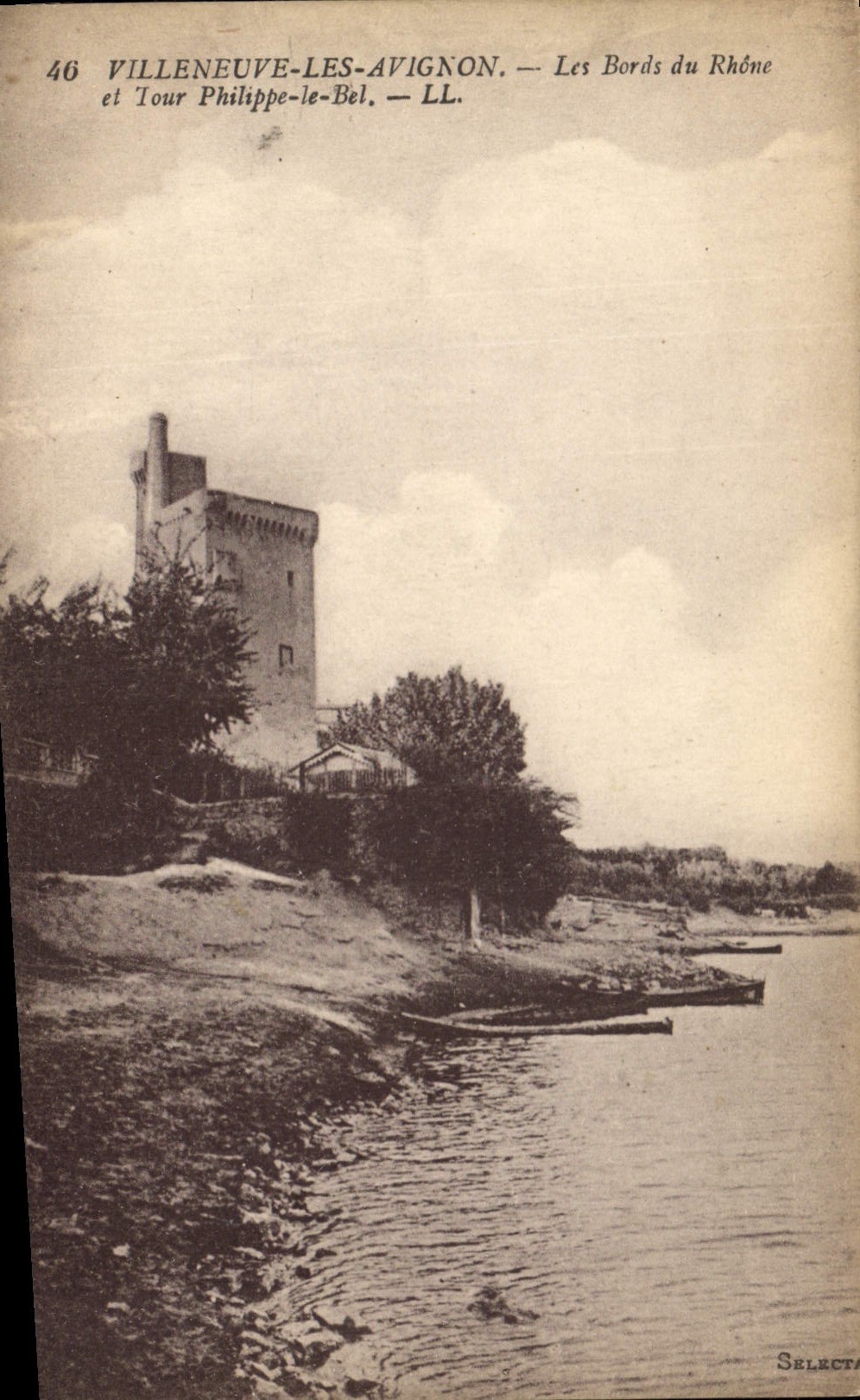 CPA Villeneuve les Avignon Les Bords du Rhone et Tour Philippe le Bel