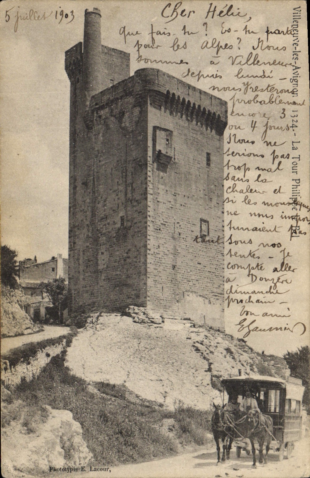 CPA Villeneuve les Avignon La Tour Philippe le Bel