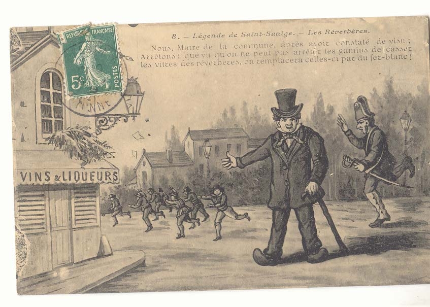 Legende de Saint Saulge CPA Les Reverberes (fantaisie Vins et liqueurs gendarme)