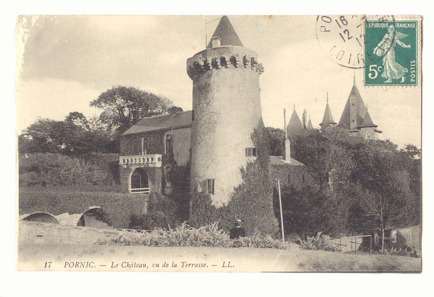 Pornic CPA Le chateau vu d ela Terrasse