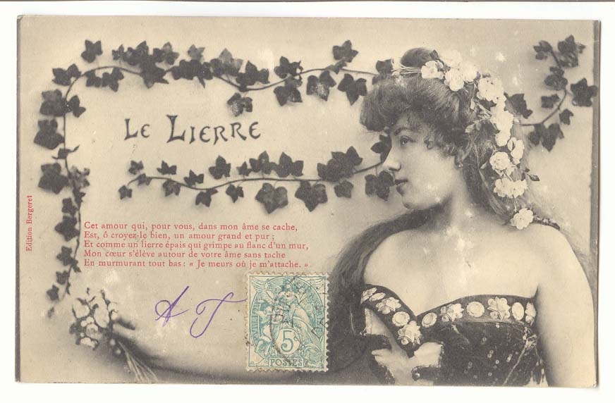 CPA Le lierre Femme Fantaisie