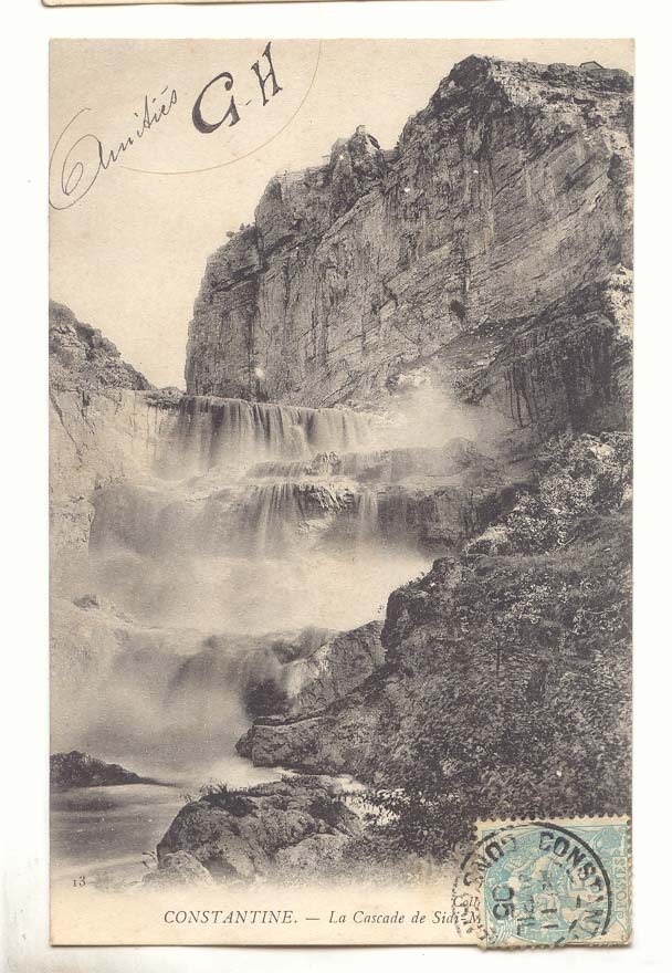 Algerie Constantine CPA La cascade de Sidi