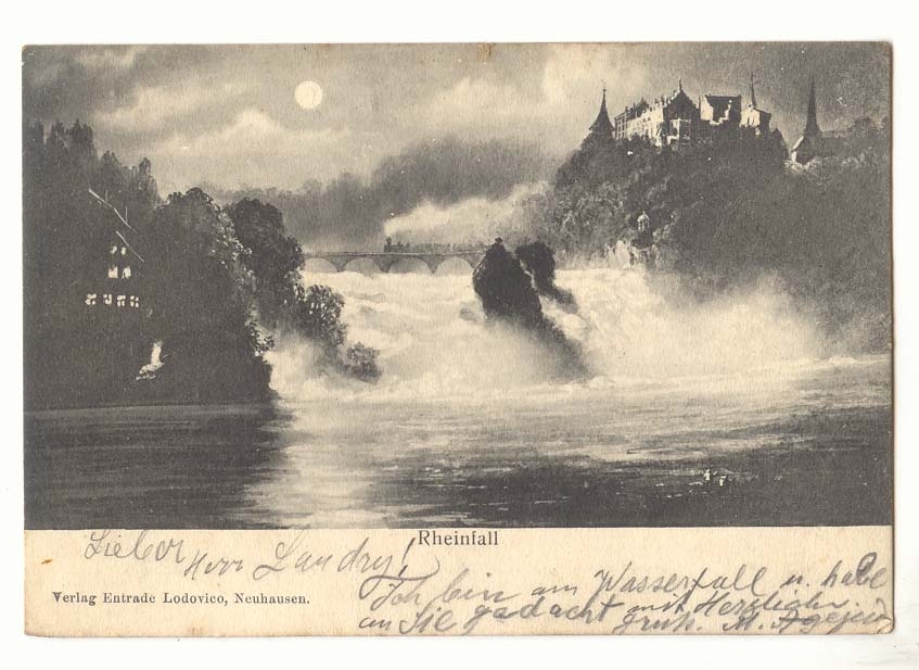 Autriche rheinfall CPA (Austria animee)