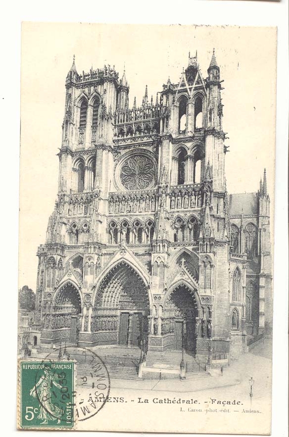 Amiens CPA La cathedrale Facade