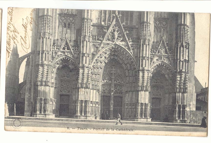 Tours CPA Portail de la cathedrale