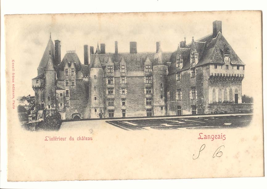 Langeais CPA L'interieur du chateau