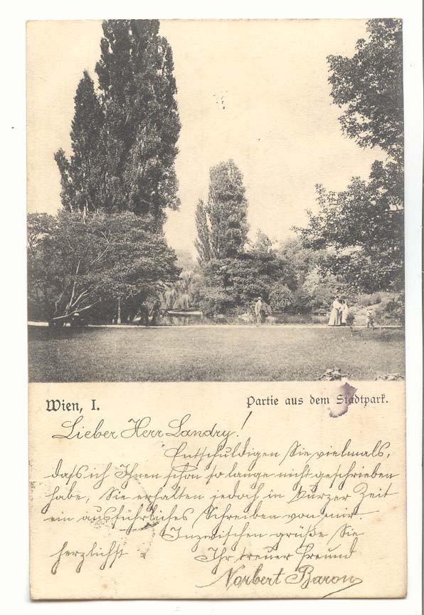 Autriche Austria CPA Wien Partie aus dema Stadtpark