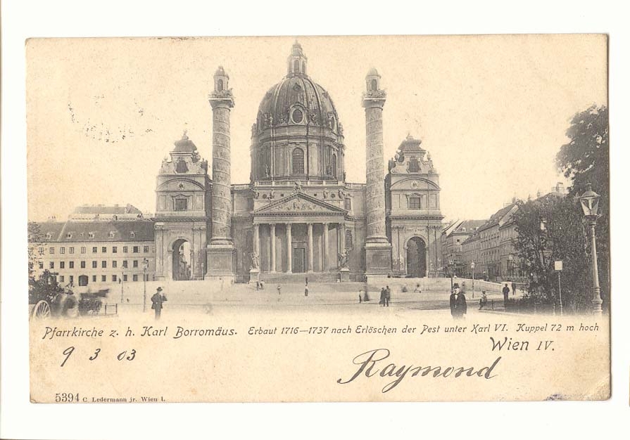 Autriche Austria CPA Wien Pfarrkirch Karl Borromaus 