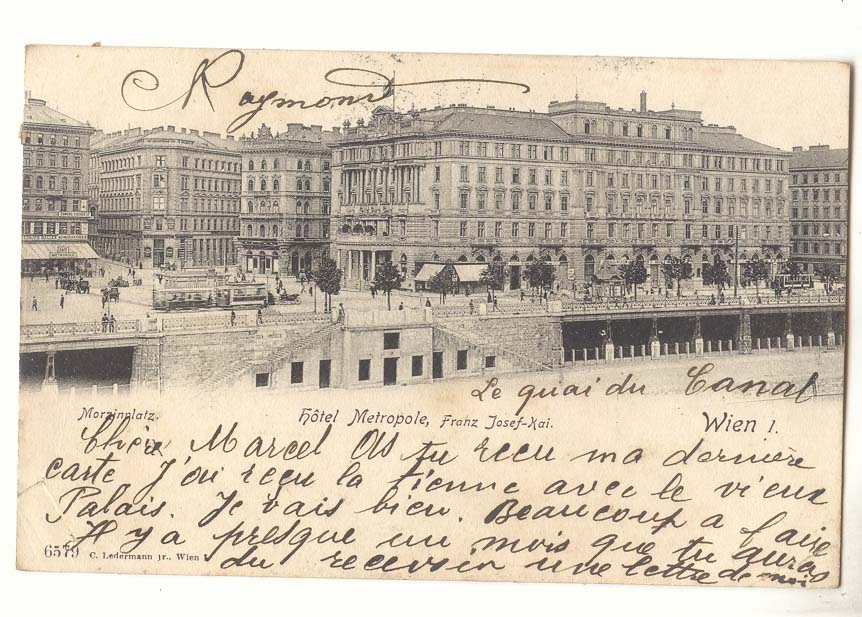 Autriche Austria CPA Wien Hotel Metropole Franz Josef Kai