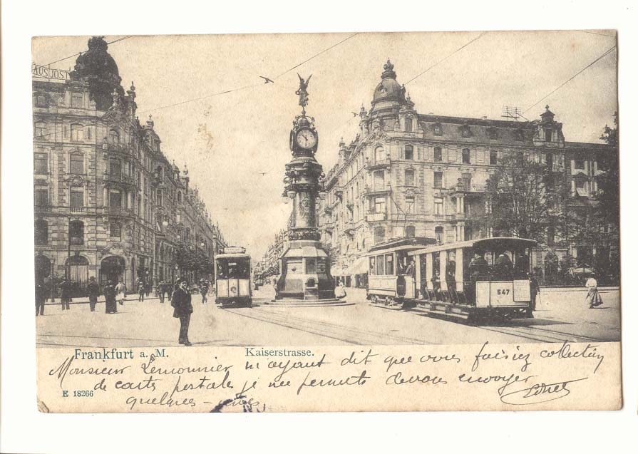 Allemagne CPA Frankfurt am Main Kaiserstrasse (tramway)