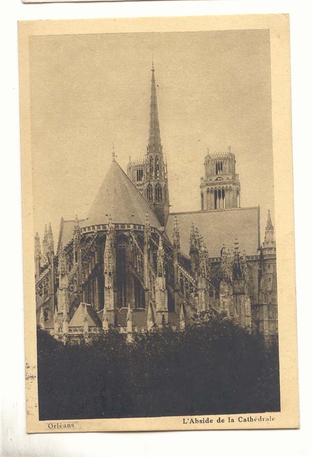 Orleans CPA L'abside de la cathedrale