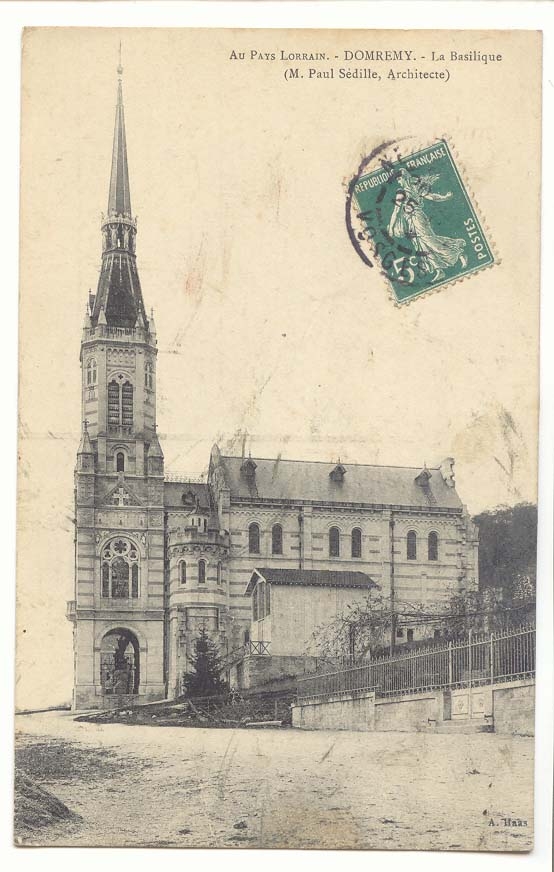 Au pays Lorrain Domremy CPA La basilique (M Paul Sedille architecte)