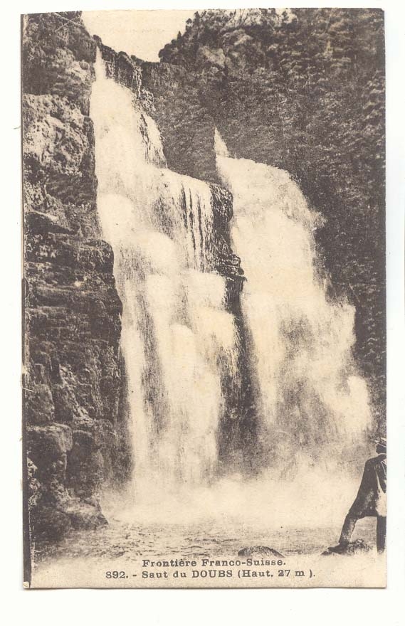 Frontiere franco suisse CPA Saut du Doubs (haut 27m)