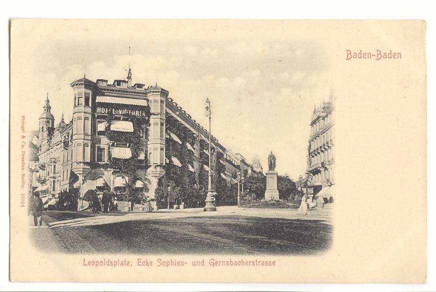 Allemagne Baden Baden CPA Leopoldplatz Ecke Sophien und Gernsbacherstrasse