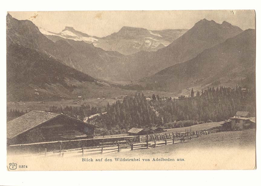 Suisse CPA Blick au den Wildstrubel von Abelboden aus