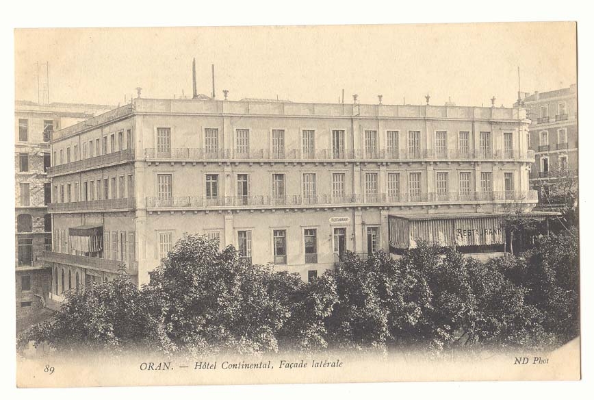 Algerie Oran CPA Hotel continental facade laterale